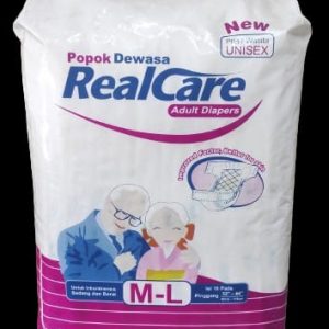 RealCare Adult Diapers Size M-L 1 karton (isi 8 bag)