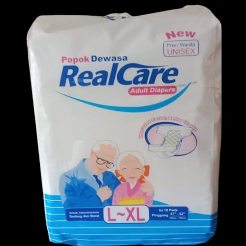 RealCare Adult Diapers size L-XL 1 karton (isi 8 bag)